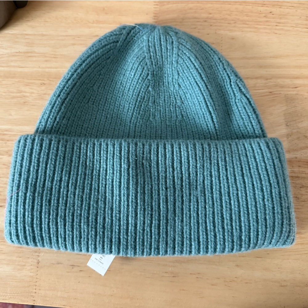 Madewell Teal Ribbed Beanie